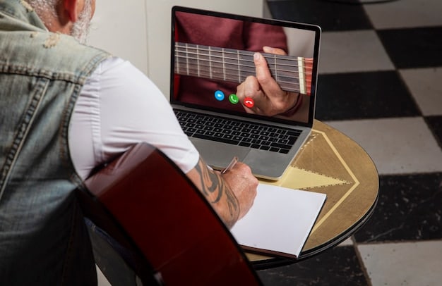 Close-up of a rock band's website displayed on a laptop screen, showcasing a music player and tour dates prominently. The focus is on the accessibility and functionality of the website for fans.