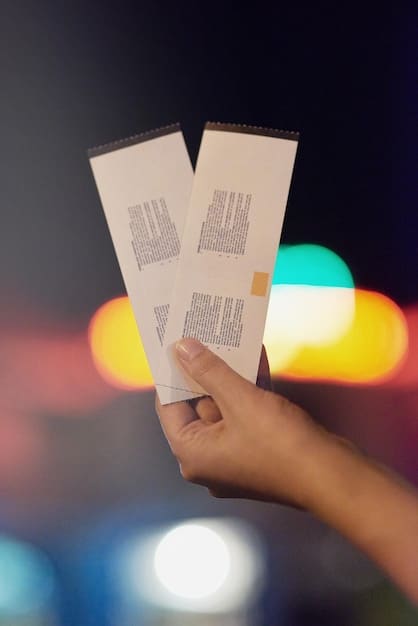 A close-up shot of a hand holding concert tickets, with a blurred background of a ticket reselling website on a laptop screen. The image highlights the contrast between legitimate tickets and the shadowy world of ticket scalping.