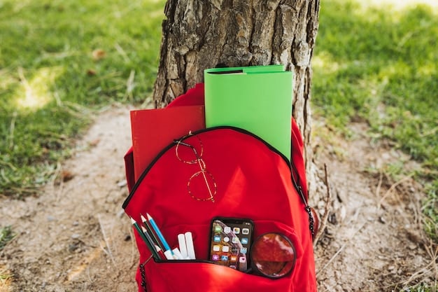 A photograph showcasing essential safety items for concert camping. The image includes a first-aid kit, a portable charger for electronic devices, a flashlight, a whistle, and a map of the concert grounds. The items are arranged on a dark, flat surface to highlight their importance for safety and preparedness.