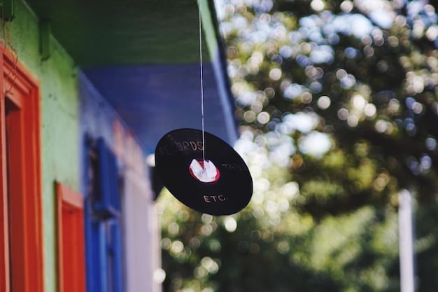 Close-up shot of a local indie rock band's vinyl record being sold at a small, independent record store in the unexpected US city, highlighting the grassroots nature of the music scene.