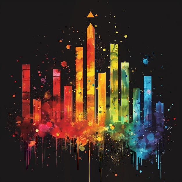 A vibrant infographic illustrating a 12% increase in rock album sales for 2025, with upward trending arrows and diverse band logos.