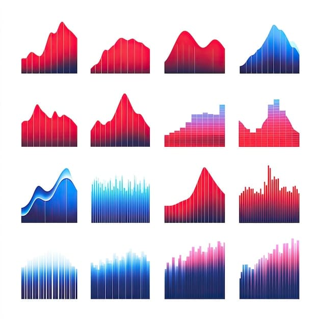 A stylized infographic showing an upward trending arrow for rock album sales data, with 